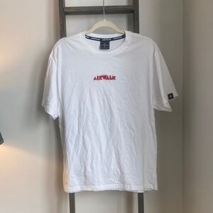 Airwalk White Tee with Red Embroidered Logo